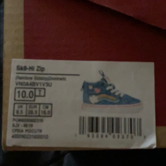 Vans Sk8-Hi Zip Rainbow Shoes Toddler Girls US 10 - Picture 8 of 8